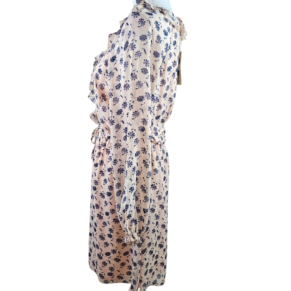 Joie Marelle Floral Ruffled Silk Dress In L  NWT - Picture 6 of 10